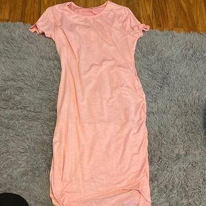 Pink maternity dress